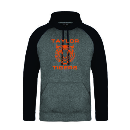 Adult Poly, 2 Tone Hoody, Full Chest Taylor Tigers