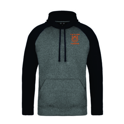 Adult Poly, 2 Tone Hoody, Left Chest Taylor Tigers