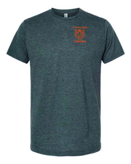 Unisex T-Shirt, Left Chest Taylor Tigers Logo