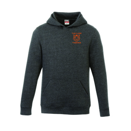 Youth Cotton Poly Hoody, Left Chest Taylor Tigers Logo