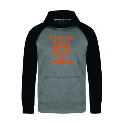 Youth Poly, 2 Tone Hoody, Full Chest Taylor Tigers Logo